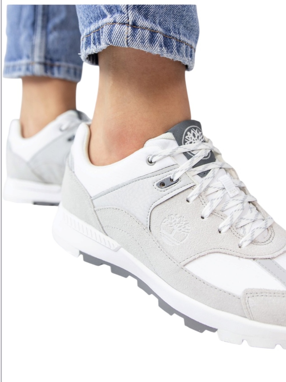 TIMBERLAND Field Trekker Low Women's Shoes White Gray Size 8 New without tag